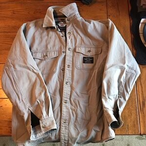 Men's grey Harley Davidson riding shirt jacket
